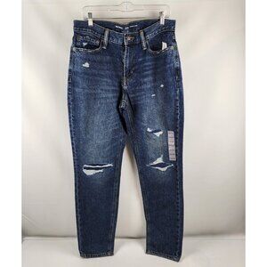 Old Navy Jeans Mens 33x32 Straight Taper Distressed Cotton Pockets Zip Fly NWT
